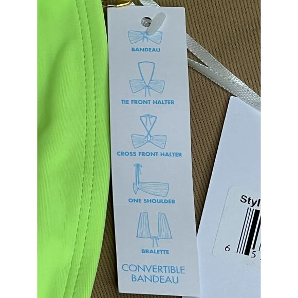 Betty Jade Highlighter Green Livi Bikini Top and Lana Bottom set L - Picture 5 of 5